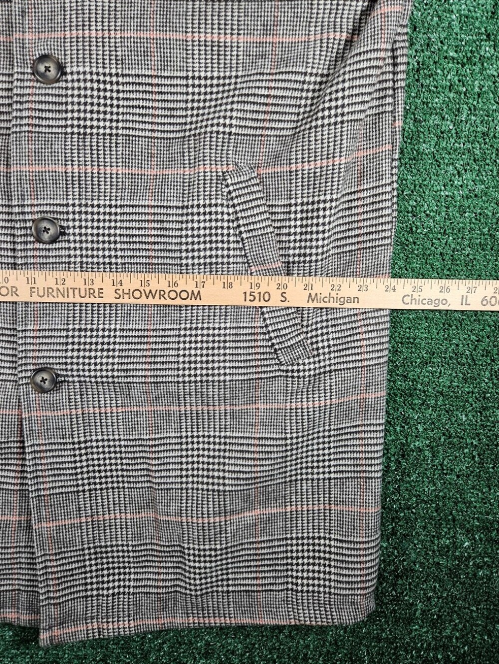 NWT Goodfellow & Co Glen Plaid Overcoat Trench / Mens Size Large - Picture 3 of 14